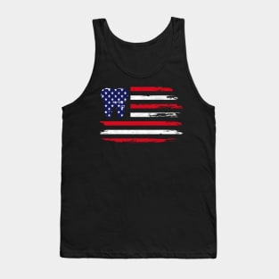 4Th Of July Dental Dentist Tooth Doctor Usa Flag Tank Top